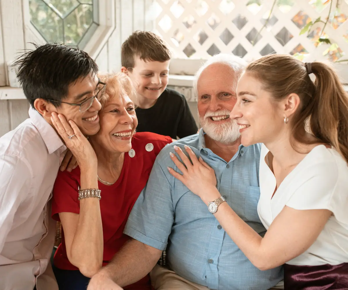 Smiling family, patients of Holly Dental Associates in Centennial, CO